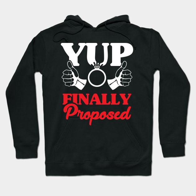 Engagement Announcement Funny Yup I Proposed Design for Future Groom or Almost Not a Bachelor Hoodie by InnerMagic